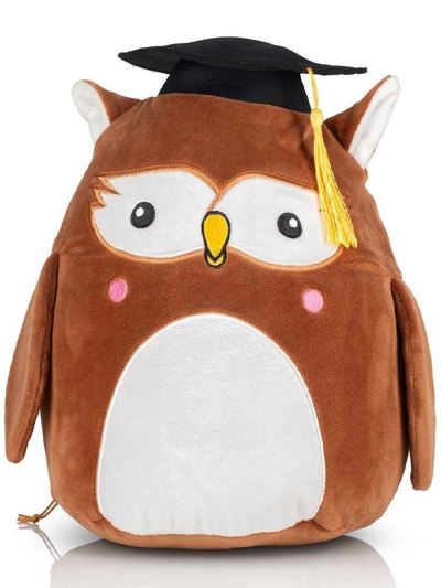 Squidgy Animals Dark Brown Owl