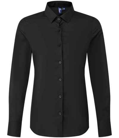 Premier Ladies Recyclight® Long Sleeve Poplin Shirt