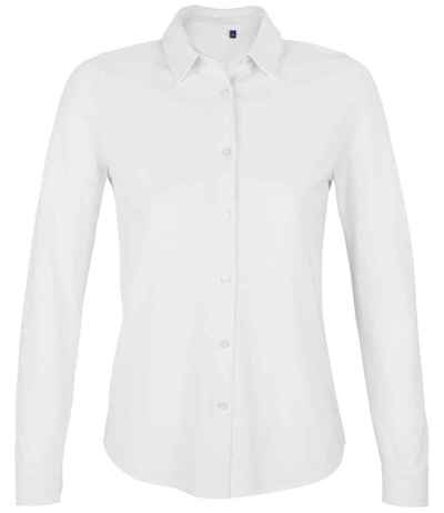 NEOBLU Ladies Basile Organic Cotton Long Sleeve Piqué Shirt