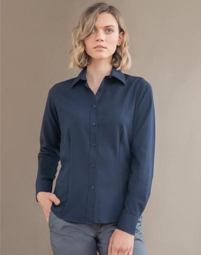 Ladies Wicking Anti Bac L/S Sh