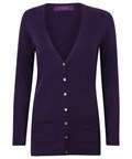 Ladies  V Button Cardigan