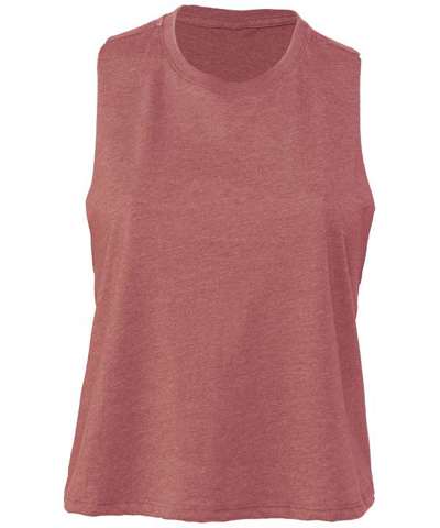 Bella Ladies Racer Back Cropped Tank Top