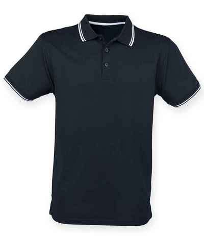 Henbury Coolplus® Tipped Polo Shirt