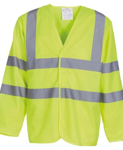 Hi Vis Long Sleeve Waistcoat