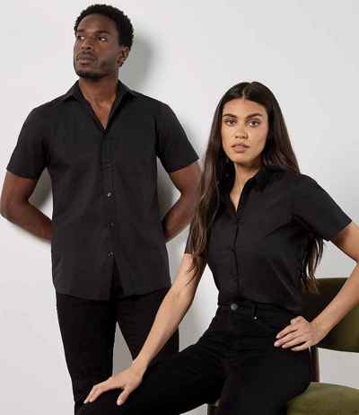 Kustom Kit Short Sleeve Tailored Poplin Shirt