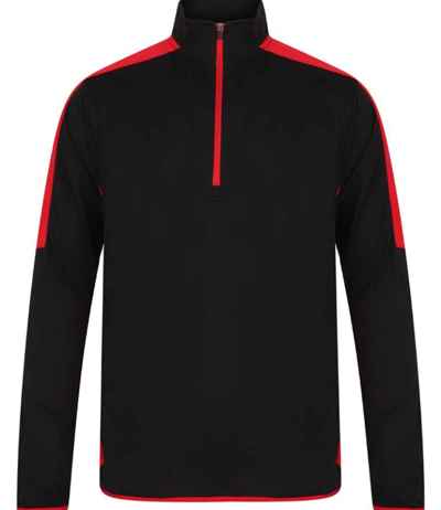 Finden + Hales Contrast Zip Neck Midlayer Top