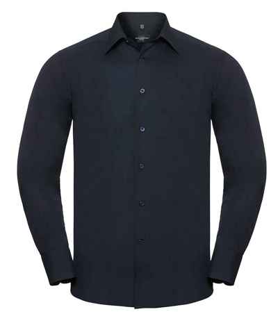 Russell Athletic Collection Long Sleeve Tailored Poplin Shirt