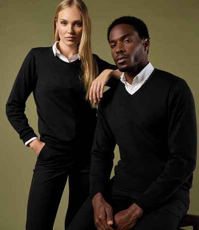 Kustom Kit Arundel Cotton Acrylic V Neck Sweater