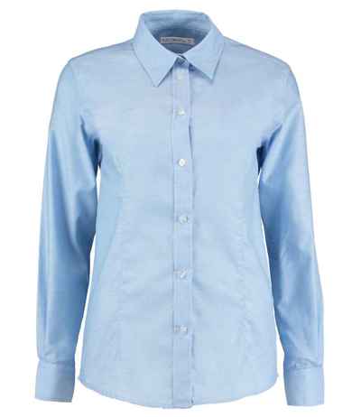 Kustom Kit Ladies Long Sleeve Tailored Workwear Oxford Shirt