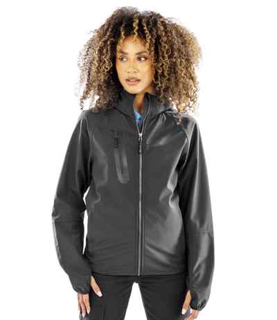 Result Recycled Three Layer Printable Hooded Soft Shell Jacket