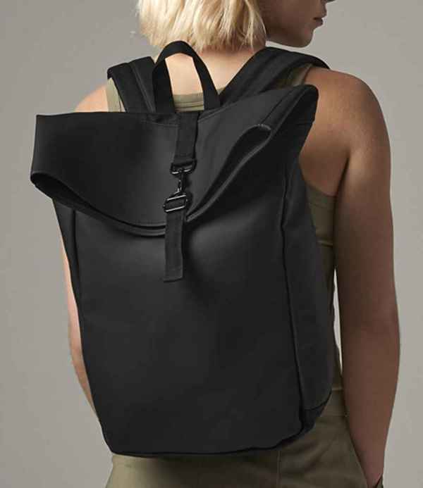 BagBase Matte PU Roll-Top Backpack