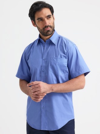Mens Pinpoint Oxford Half Sleeve Shirt