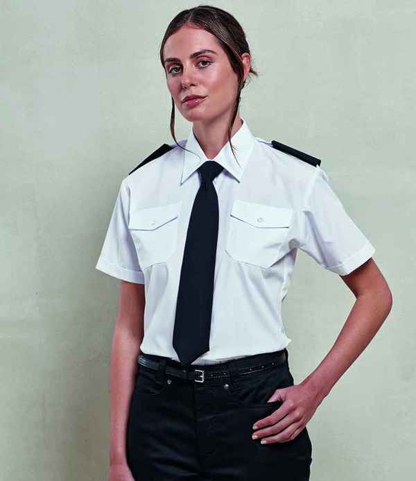 Premier Ladies Short Sleeve Pilot Shirt