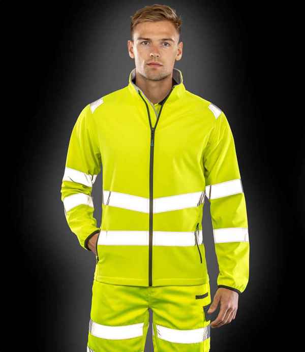 Result Recycled Printable Safety Soft Shell Jacket