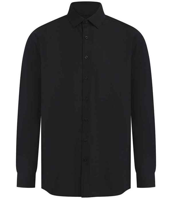 Henbury Long Sleeved Cotton Feel Coolplus® Shirt