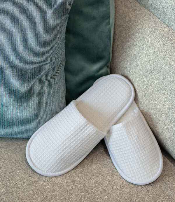 Towel City Waffle Mule Slippers