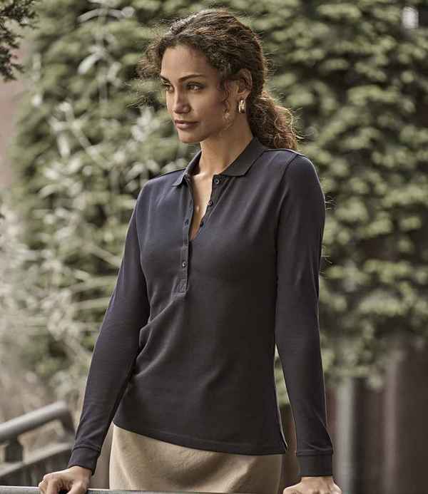 Tee Jays Ladies Luxury Stretch Long Sleeve Polo Shirt