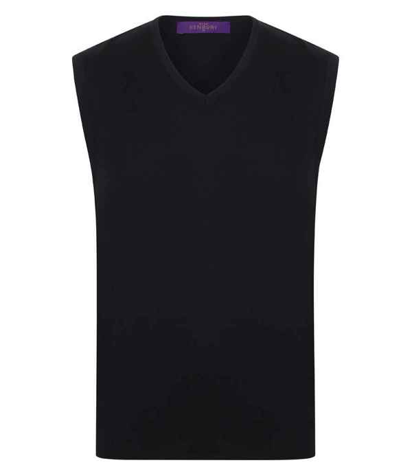Henbury Lightweight Sleeveless Cotton Acrylic V Neck Sweater