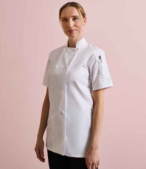 Premier Ladies Short Sleeve Chef's Jacket
