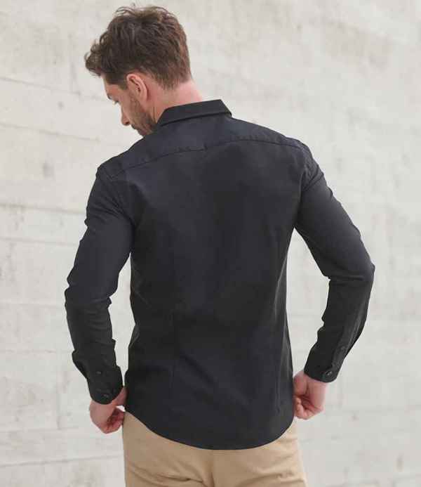 Henbury Modern Long Sleeve Slim Fit Oxford Shirt