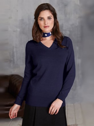 Womens' V Neck Jumper