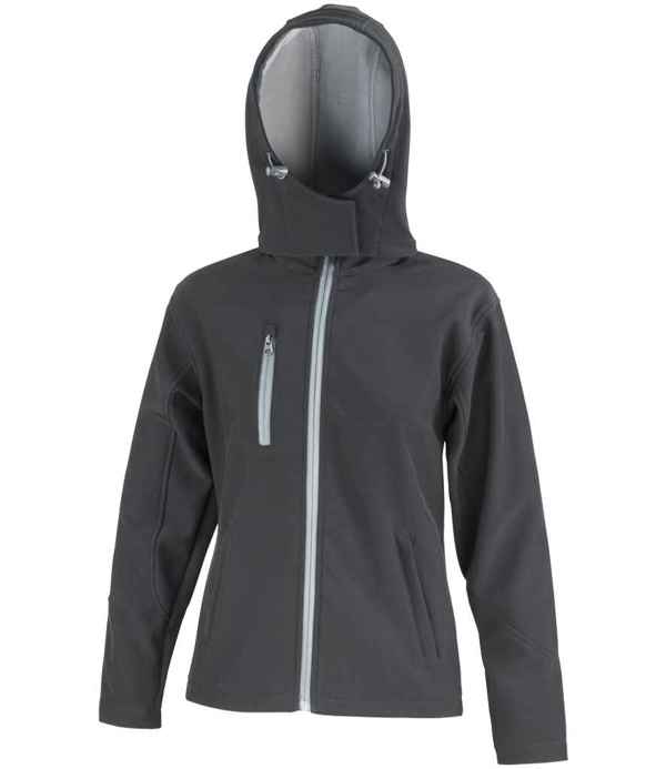 Result Core Ladies Hooded Soft Shell Jacket