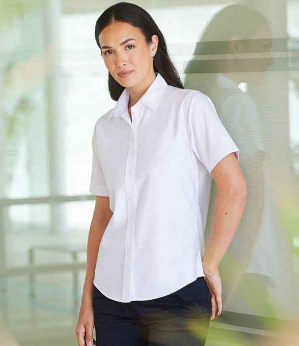Henbury Ladies Short Sleeve Classic Oxford Shirt