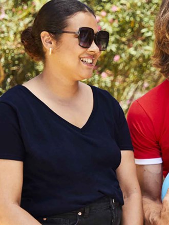 Lady Fit Valueweight V Neck T Shirt