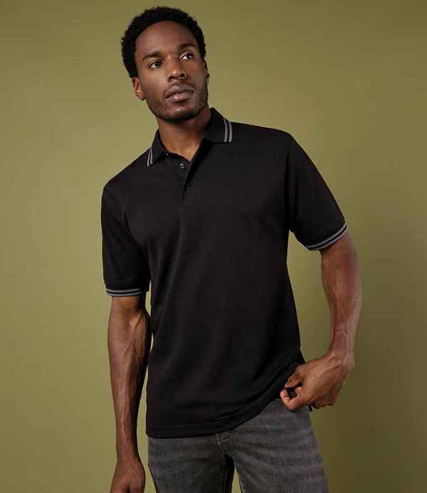 Kustom Kit Contrast Tipped Poly/Cotton Piqué Polo Shirt