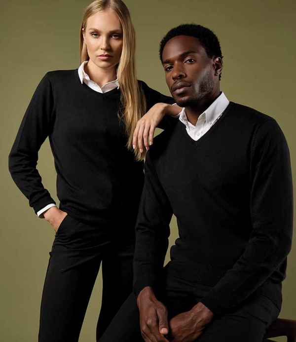 Kustom Kit Arundel Cotton Acrylic V Neck Sweater